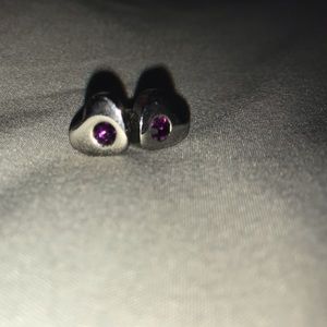 Eve’s Addiction Heart birthstone earrings